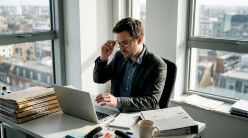 Compliance officer reviews banking applications