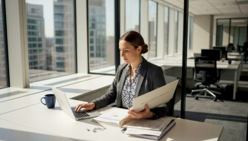 Entrepreneur manages crypto banking documents