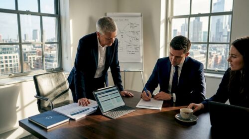 Risk team reviews compliance checklist