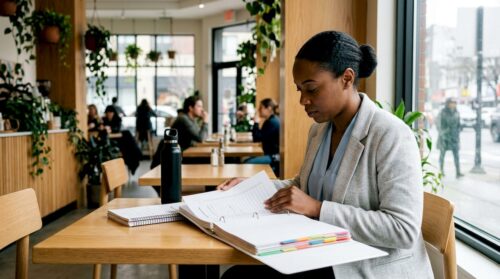 Compliance officer reviewing crypto licensing documents